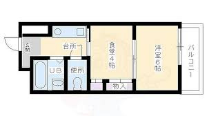 リバティ西陣の間取り|間取り・左右反転