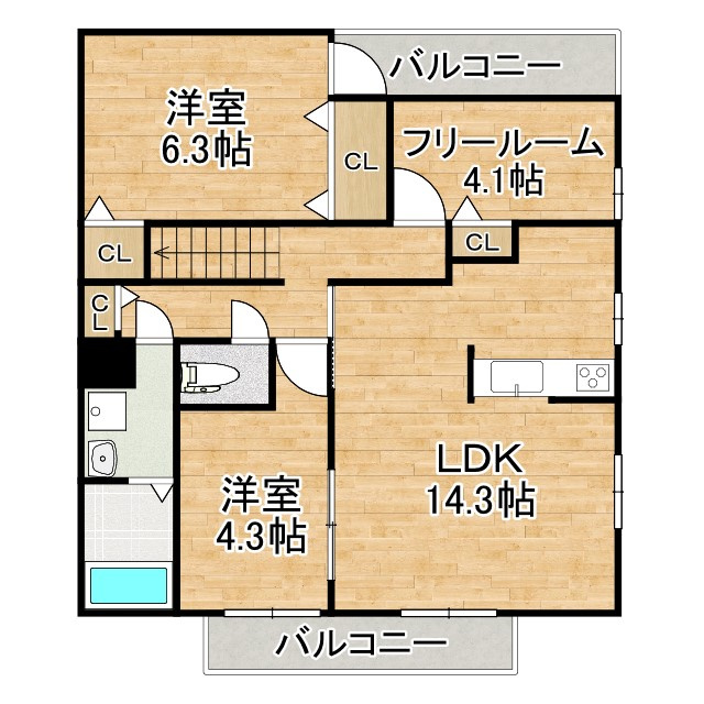 ウィンディアコリーヌ　G棟の間取り