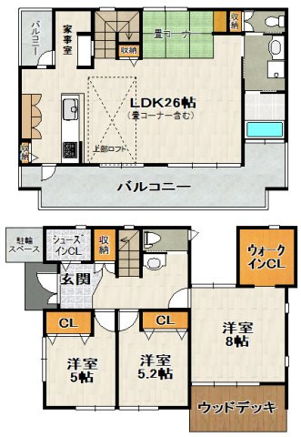 中筋山手７丁目戸建の間取り