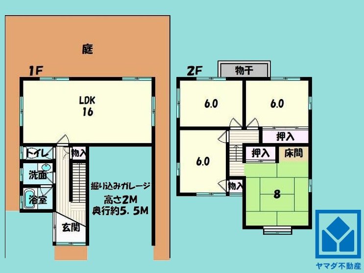 宇治市広野町寺山の間取り