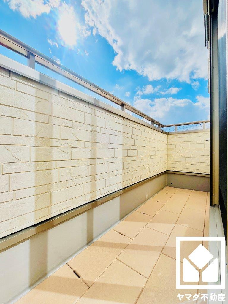 京田辺市三山木越前　25号地のバルコニー