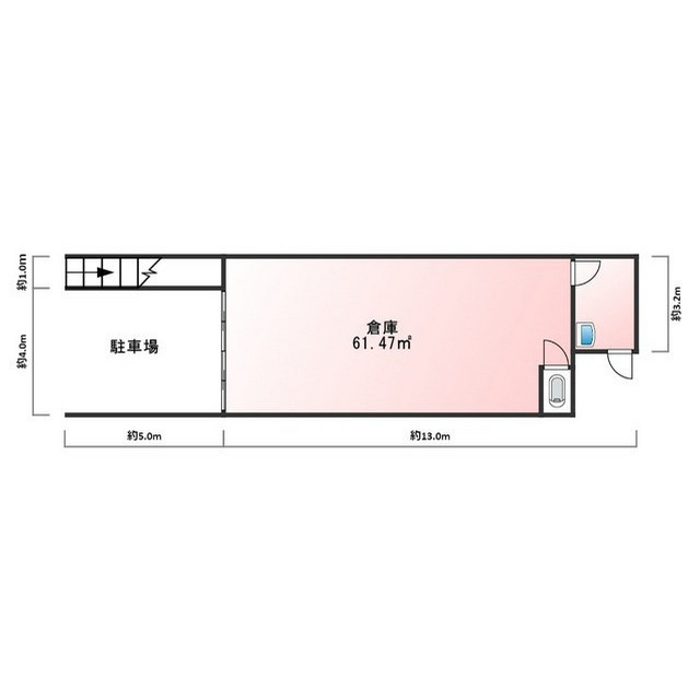 岐阜市加納神明町２丁目の倉庫の間取り