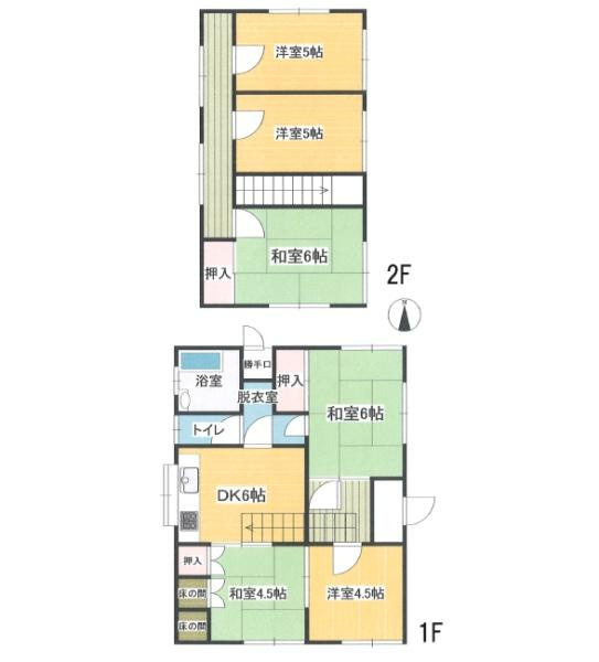 和歌山市三葛　中古戸建の間取り