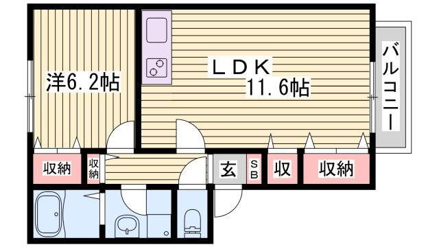 ハイツヤヒチの間取り