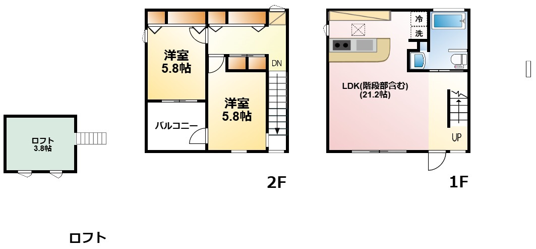 DOTOWN HOUSE By The Seaの間取り