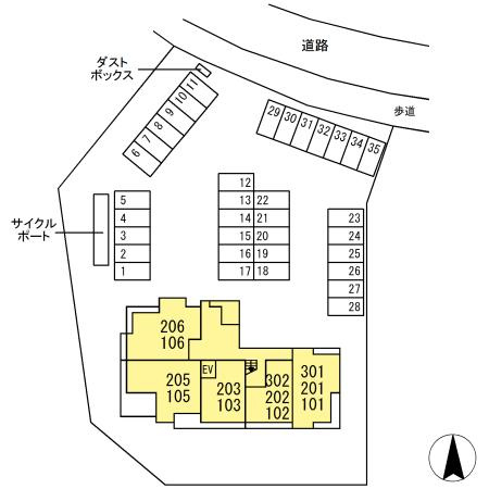 ラグーナあらおの区画図