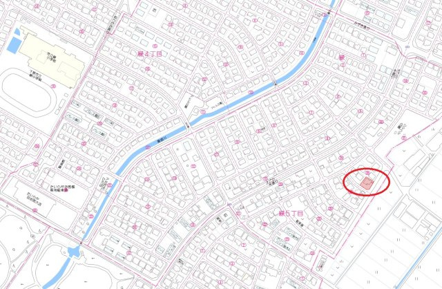 下野市緑５丁目　土地の地図