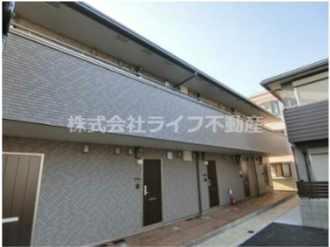 プレセアコート花園B棟の外観|落ち着いた雰囲気の外観です