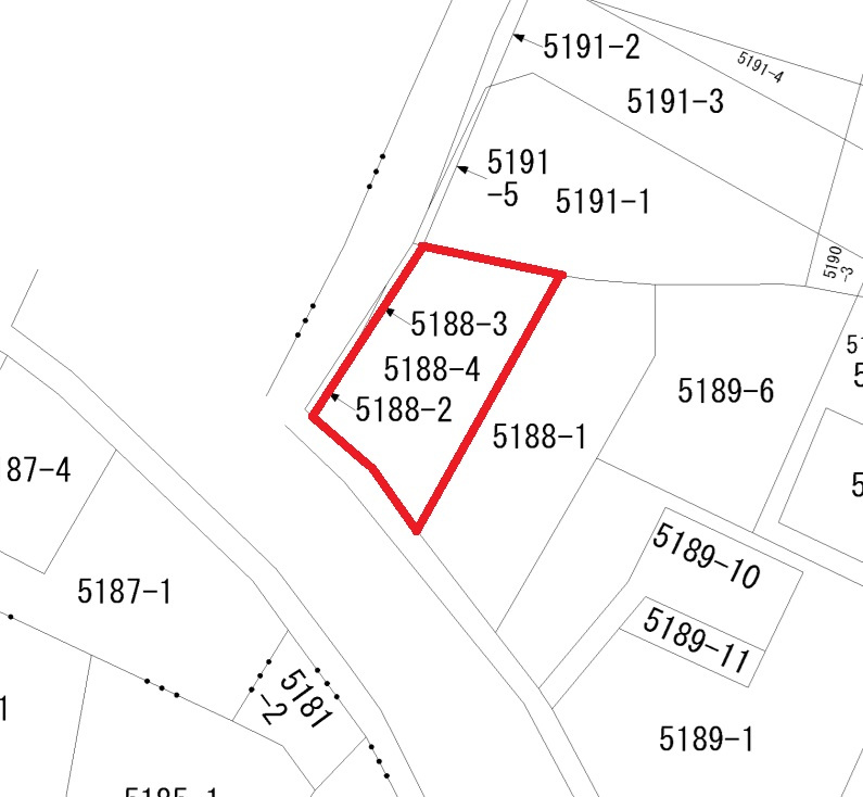 ‐三丁目不動産‐　秩父市下宮地町の区画図