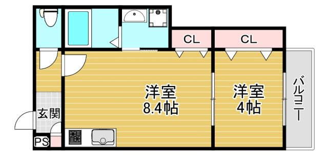 ALEGRIA南市岡の間取り