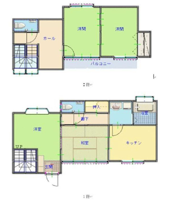 【中古戸建】高崎市上並榎町の間取り|■間取り図｜敷地面積：117.95（約35.67坪）　建物面積：61.19（約18.50坪）