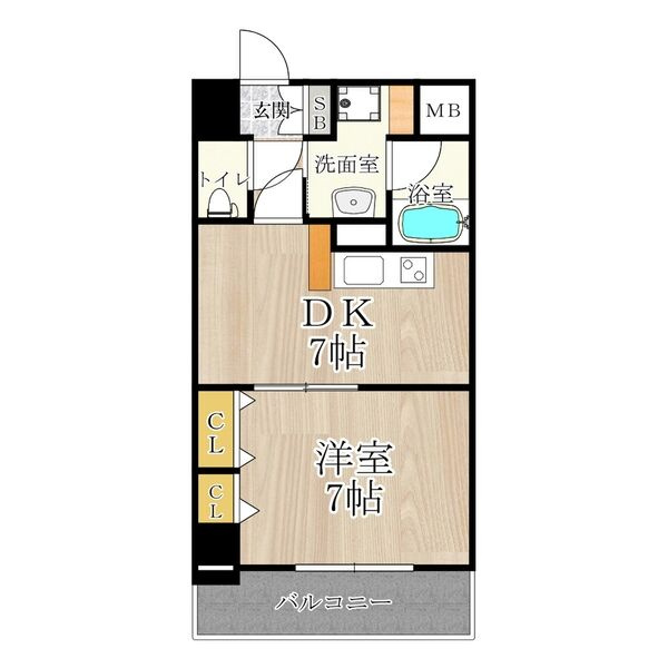 CITY　SPIRE難波南の間取り