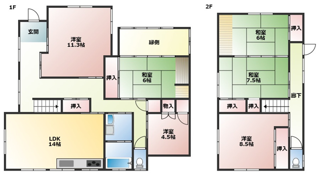 【間取り】 | ひろびろ７LDKで、大家族のおうちも趣味にお部屋を使いたい方にもおすすめです♪書斎にも☆