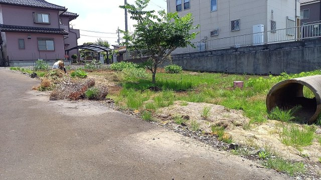 売地　水戸市開江町の前面道路含む現地写真|前面道路含む現地写真です