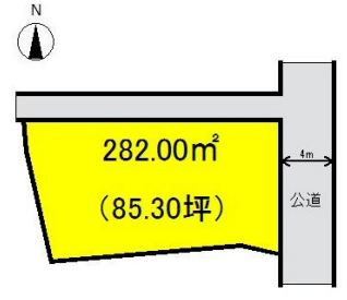売地　水戸市開江町の区画図