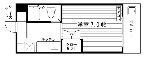 リバティ小林の間取り|※部屋タイプ：A
