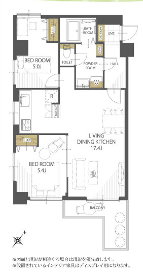 【間取り】 | シーザーレジデンス高崎　4F | 実際にご見学頂くと、周辺の生活環境やコンセントの位置、収納の広さなどがご理解頂けます。お気軽に見学予約をしてください！