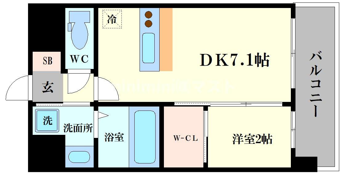 セレニテ難波ミラク壱番館の間取り