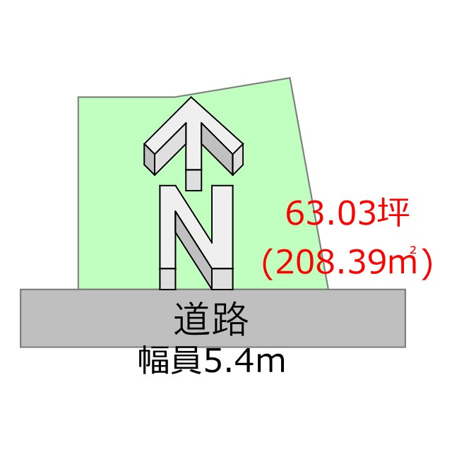 松前町神崎のおトチ　松前町神崎売土地の土地図