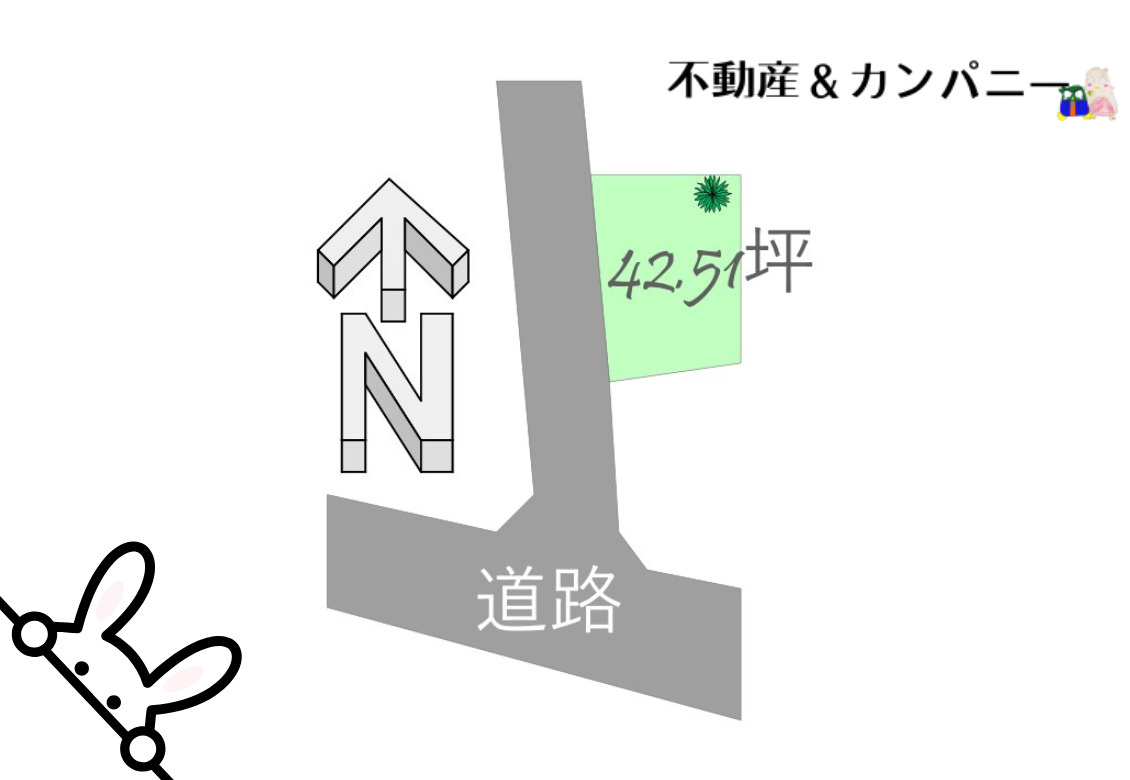 フットネスタウン鷹子町1号地　鷹子町の分譲地の土地図