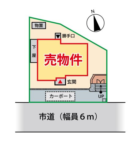 【区画図】 | 筑紫野市天拝坂５丁目　戸建て | 南道路で陽当り良好。前面道路は広々としているので駐車がしやすいです