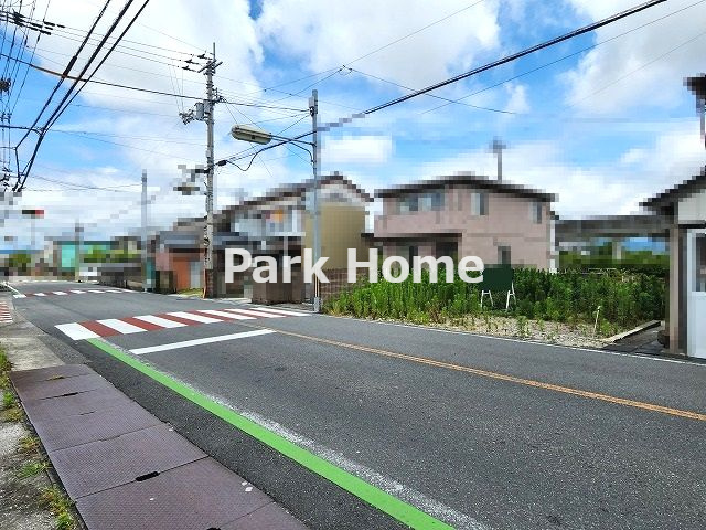 南国市立田-建築条件付き-売土地の前面道路含む現地写真