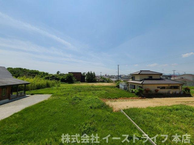 【子育て支援対象】四倉町上仁井田1期の展望|1号棟写真　インナーバルコニーからの眺望です。遮るものがなくとても開放的です。