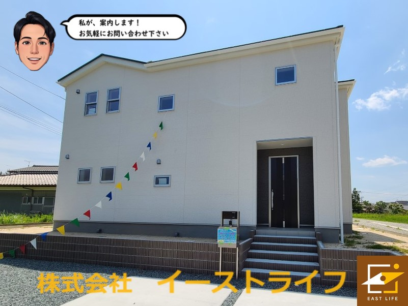 【子育て支援対象】四倉町上仁井田1期の外観|2号棟外観写真です。随時ご案内いたします！（担当：梶田　tel：080-9052-9009）