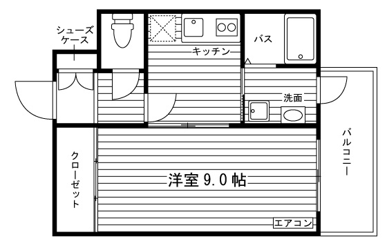 プレステージ弐番館の間取り|※部屋タイプ：A