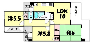 【間取り】 | 朝日プラザ雲雀ケ丘