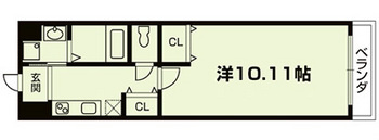 ペルージュ油小路の間取り|代表的な間取りです