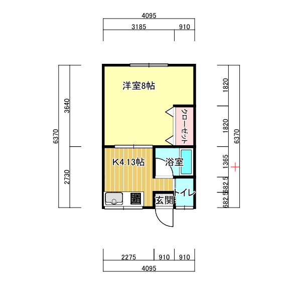 コーポリンクスⅢの間取り|間取り反転します