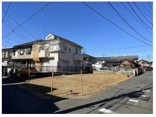 【前面道路含む現地写真】売地　埼玉県上尾市井戸木２丁目