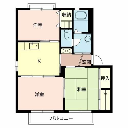 エコーズユタカ B棟の間取り
