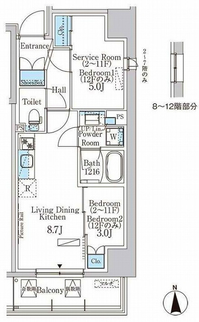 ParkAxis浅草田原町ガーデンの間取り