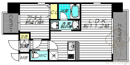 CITY SPIRE西中島の間取り