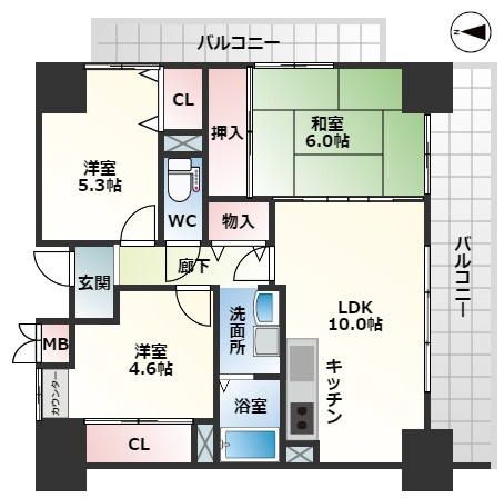 【間取り】 | デイブレイク城東