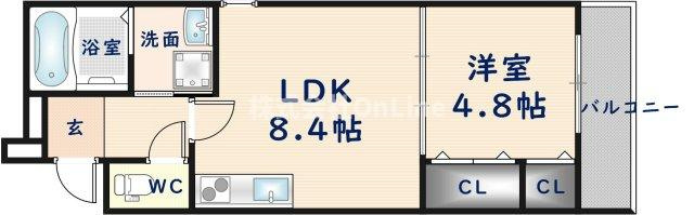 フジパレス近鉄八尾Ⅰ番館の間取り