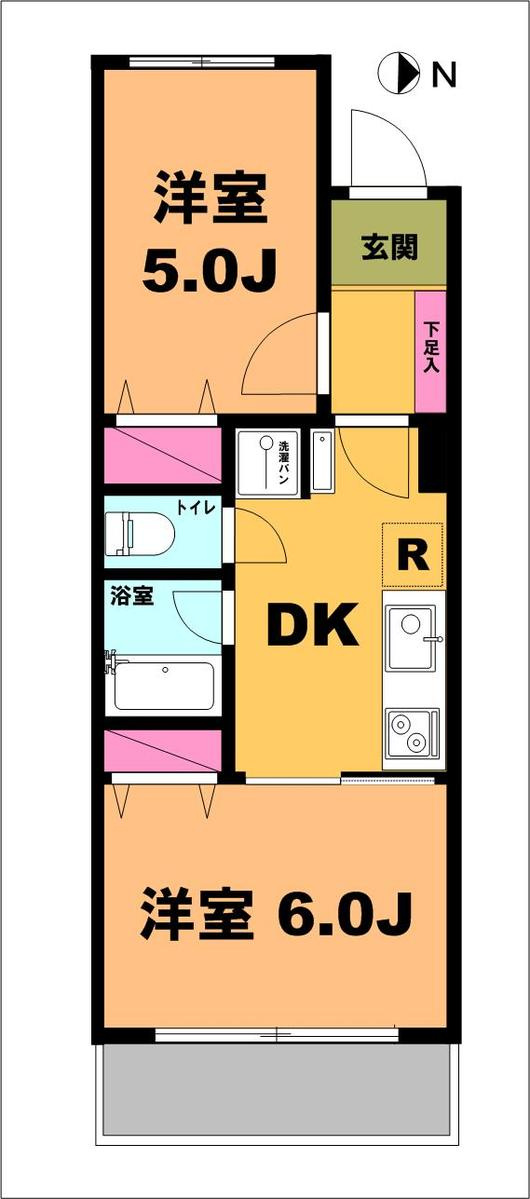 月村マンションNo.３の間取り