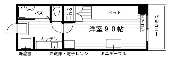 カサヴェール片岡Ⅲの間取り
