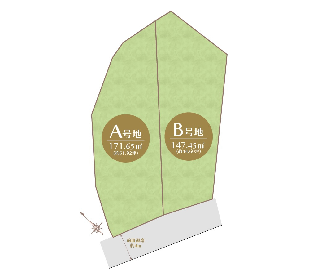 【建築条件付き土地】サン・タウン香里ヶ丘十二丁目売り土地の土地図