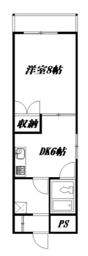大阪市中央区松屋町の賃貸マンションの間取り