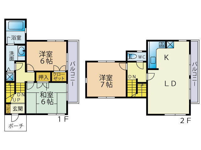 【間取り】 | 函南町平井(ダイヤランド) 中古住宅 EH05206 | 函南町平井　間取り図