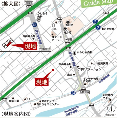 【周辺】 | リーブルガーデン防府市高井第２（１号棟） | 案内図です。