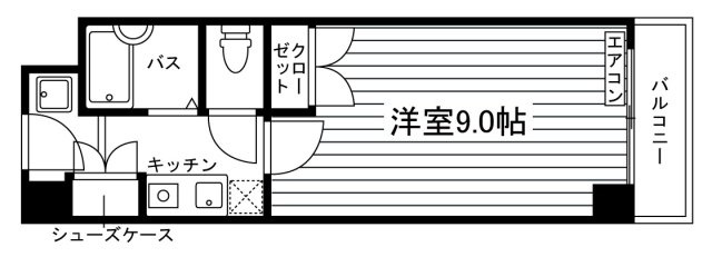 学生会館 Uni E'meal 京都伏見の間取り|Aタイプ