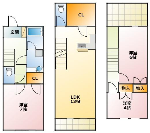 セザンヌ神野新田 2の間取り