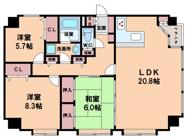 【間取り】 | セイワパレス四天王寺