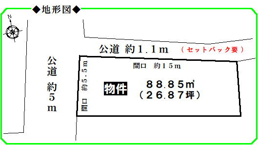 浜松市中央区三組町の土地図