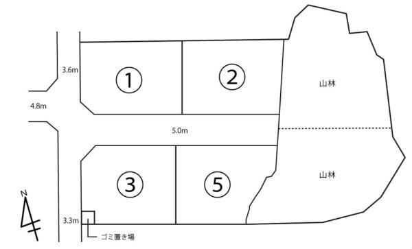 ジョーブタウン東高松の土地図