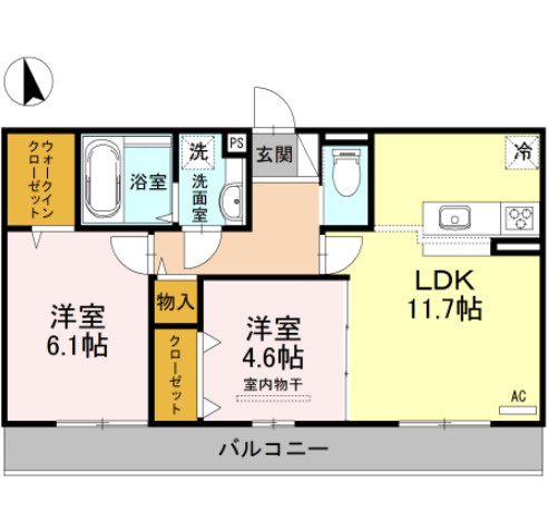 【間取り】 | ルシエルメイキラＢ棟